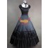 Schwarz Satin Civil War Kleid Gotik Lolita Ballkleid