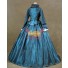 Civil War Kleid Viktorianisches Kleider Graublau Satin