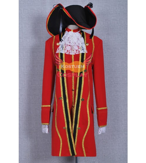 Historisches Kostüm Retro Damen Rot Mantel