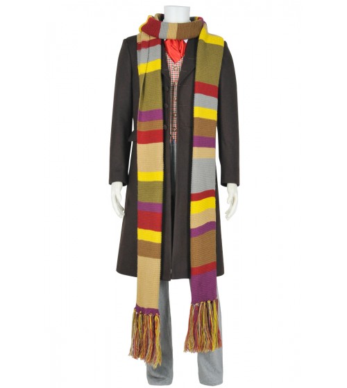 Doctor Who 4. Doctor Tom Baker Cosplay Kostüme mit Schal