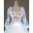 Viktorianisch Gothic Lolitakleider Hellblau-Weiß