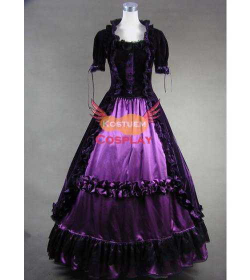 Renaissance Lolita Kleid Viktorianisches Ballkleid Purpur
