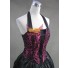 Steampunk Lolitakleider Viktorianische Kleidung Rot-Schwarz