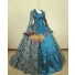 Viktorianische Kleidung Renaissance Ballkleid Karnevalskostüm Blau