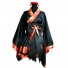 Schwarz Rot Gothic Lolita Kleid Cosplay Kostüme Kimono