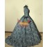 Satin Viktorianisches Gotik-Kleid Lolitakleider grau