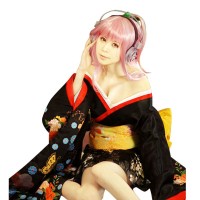 Super Sonico Cosplay Sonico Kimono