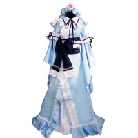 Imperishable Night Saigyouji Yuyuko Cosplay Kostüme Kleid