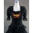 Schwarz Viktorianisches Ballkleid Gotik Lolita Brautkleid