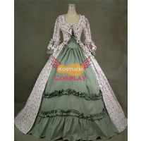 Viktorianisches Halloween Lolitakleid Bunt-Oliv