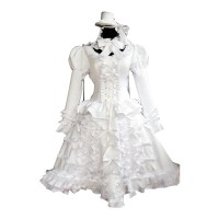 Pandora Hearts Sharon Rainsworth Weiße Cosplay Kostüme Kleid