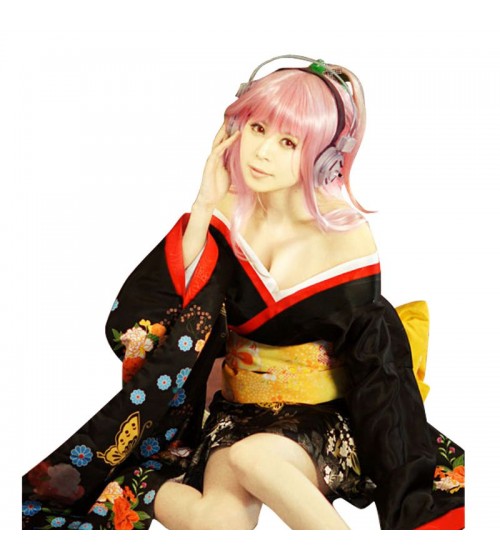 Super Sonico Cosplay Sonico Kimono