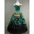 Südstaatenkleider Satin Gothic Lolitakleid Grün