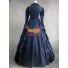 Dunkelblau Viktorianische Kleidung Gothic Kleid Halloweenkostüm