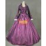 Viktorianische Kleidung Civil War Ballkleid Satin Violett Abendkleid