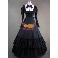 Viktorianische Kleider Cosplay Lolita Ballkleid Schwarz
