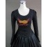 Schwarz Civil War Kleidung Satin Viktorianisches Ballkleid