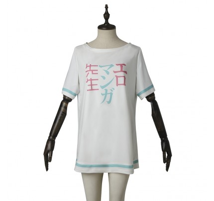 Eromanga Sensei Izumi Sagiri  Cosplay Kostüm T-shirt weiß