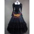 Viktorianische Kleider Cosplay Lolita Ballkleid Schwarz