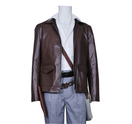 Indiana Jones Harrison Ford Braun Leder Jacke 