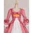 Viktorianisches Gotik-Kleid Rosa-Weiß